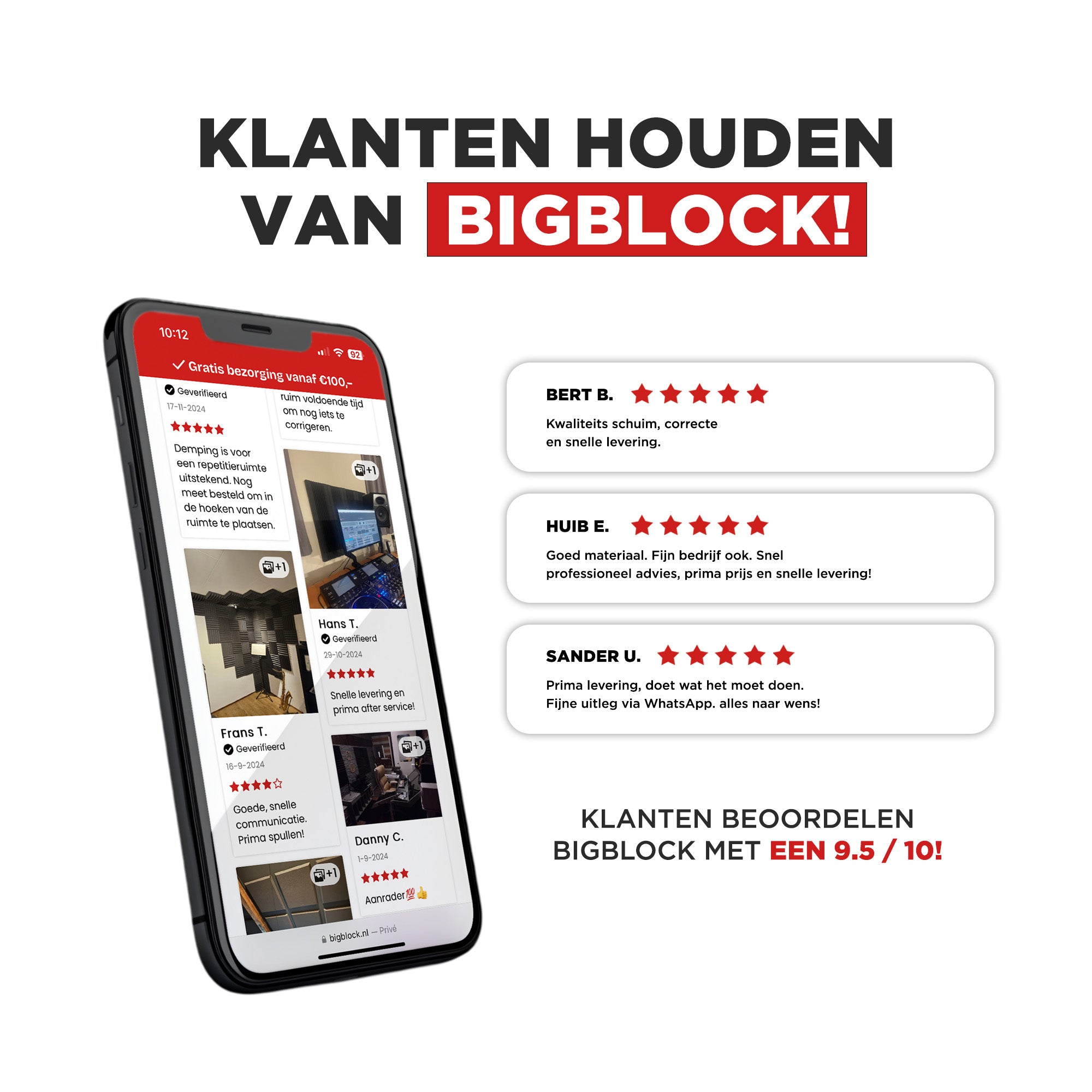 Wave-Akustikschaum Standard - 5 cm dick - 30x30 cm