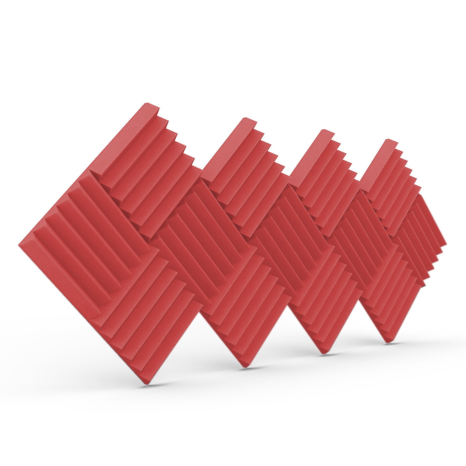 Keilschaumstoff Standard Rot - 5 cm dick - 30x30 cm