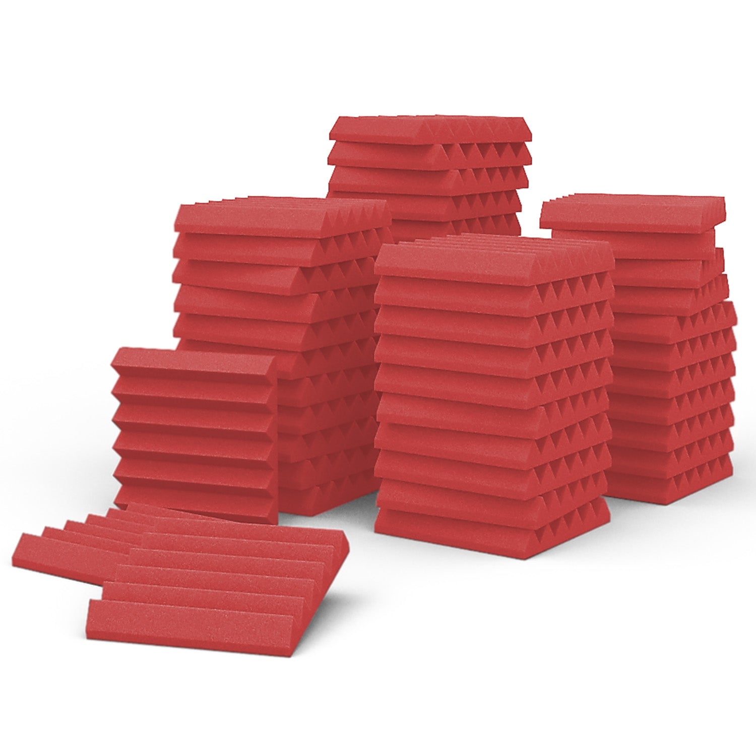 Keilschaumstoff Standard Rot - 5 cm dick - 30x30 cm